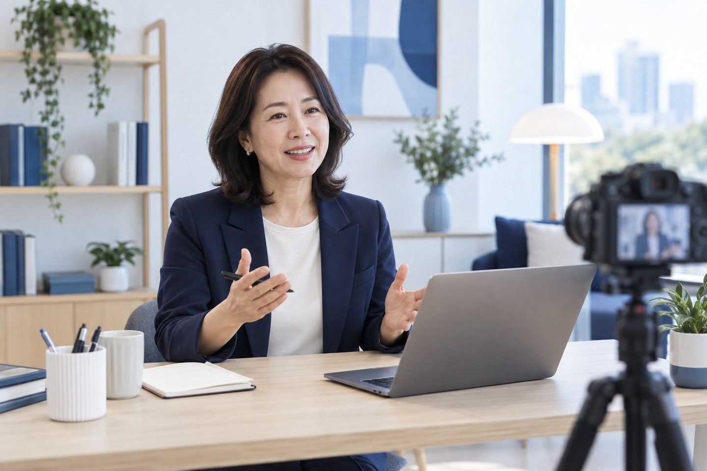 노트북 화면을 보며 업무를 정리하는 여성 — 배달대행 PG결제 링크 한 통, 띄우는 쪽과 받는 쪽을 다 들여다봅니다.